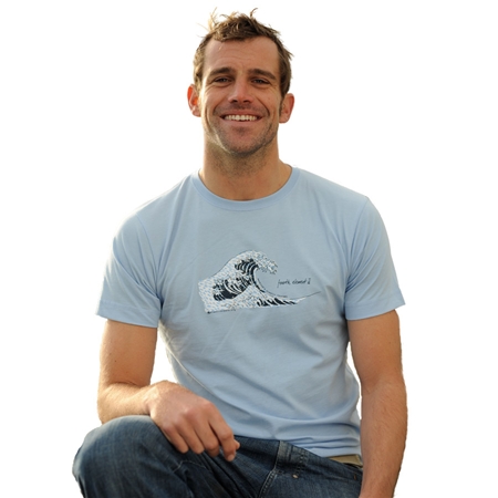Fourth Element Plastic Tsunami Mens T-Shirt Light Blue