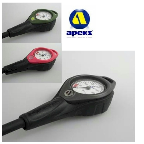 Apeks Single Contents Gauge With Housing Green