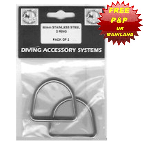 Lumb bros 2 X 50mm Stainless Steel D Rings