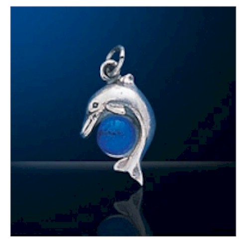 DIVESILVER TC356 DOLPHIN WITH CRYSTAL CHARM