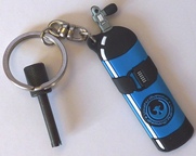 Miflex Inflator Valve Tool on an Uwahu Key Holder