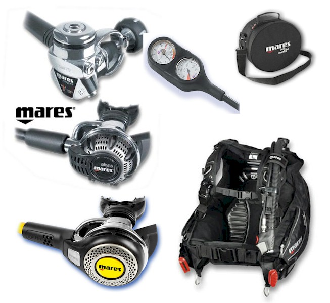 MARES PACKAGE ABYSS M22/ABYSS/2 GAUGE/DRAGON BCD