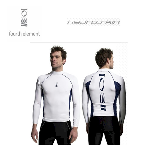 FE Hydroskin Mens Long Sleeved Top White/Blue