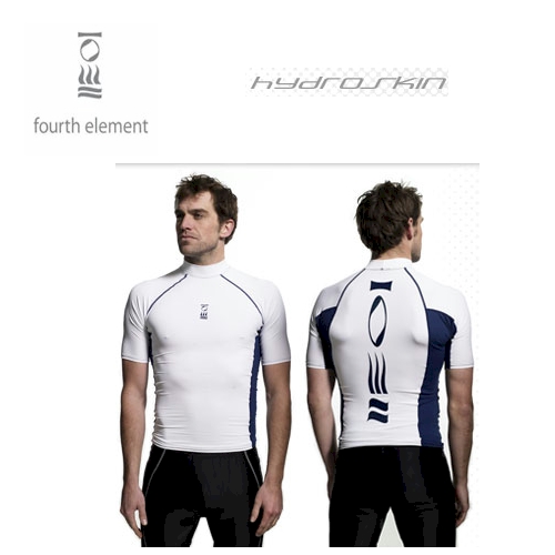 FE Hydroskin Mens Short Sleeved Top White/Blue