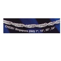 "DIVESILVER CH2351 - 18"" SINGAPORE CHAIN"