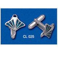 DIVESILVER CL025 MANTA RAY WITH INLAY CUFF LINKS