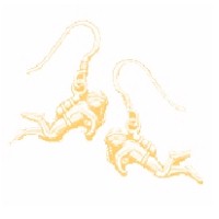 9ct Gold Dangle Diver Earrings - GTE968
