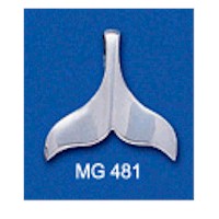 DIVESILVER MG481 WHALE TAIL PENDANT