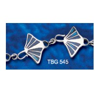 DIVESILVER TBG545 MANTA RAY WITH BLUE INLAY BRAC