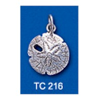 DIVESILVER TC216 SAND DOLLAR CHARM