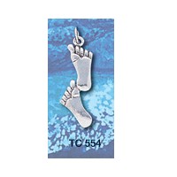 DIVESILVER TC554 FOOTPRINTS CHARM