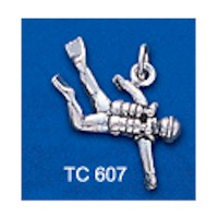DIVESILVER TC607 SS SCUBA DIVER CHARM