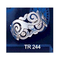 DIVESILVER TR244 HOLLOW CELTIC SPIRAL RING