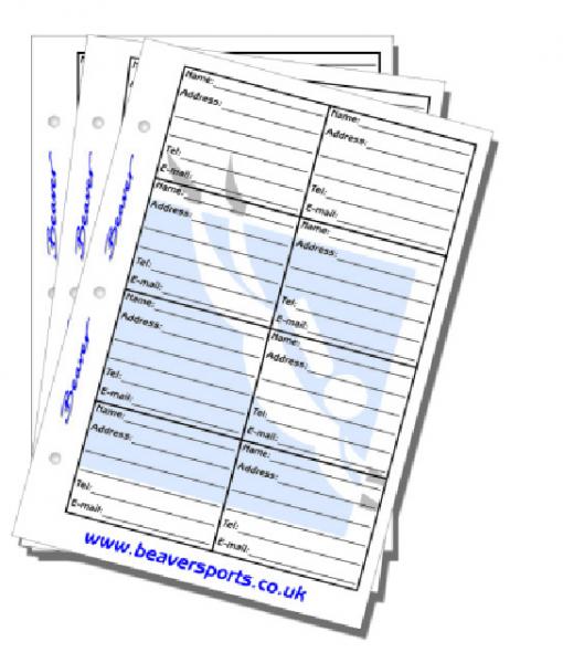 Beaver Address Inserts LG ADD