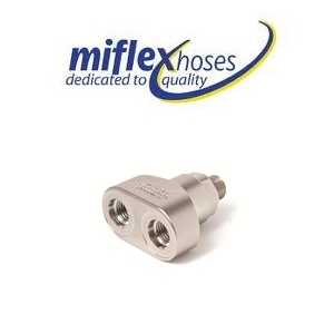 Miflex Inlet (SZM-YM) 9/16" male x 3/8" male with Y Block Adapto