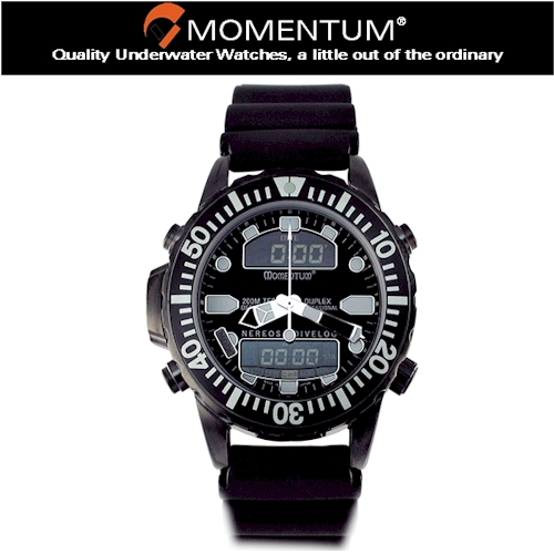 Momentum Nereos Rubber Watch Depth Gauge/Dive Log