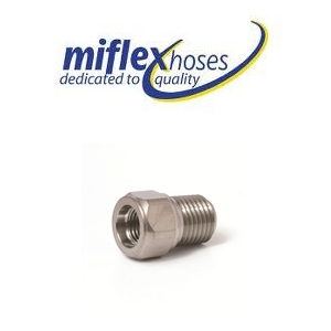 Miflex 1/4" NPT Male to 3/8" - 24 Female HP Adaptor