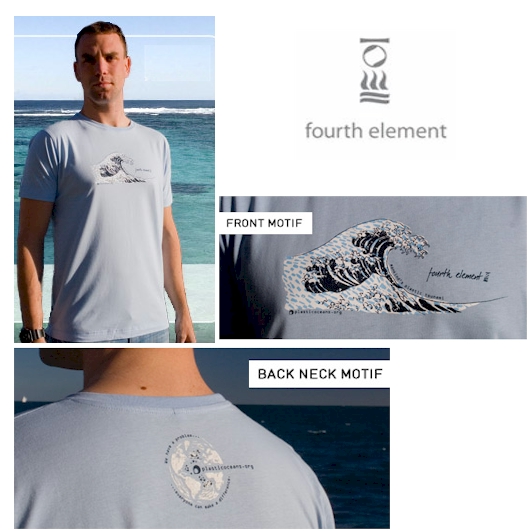 Fourth Element Plastic Tsunami Mens T-Shirt Light Blue