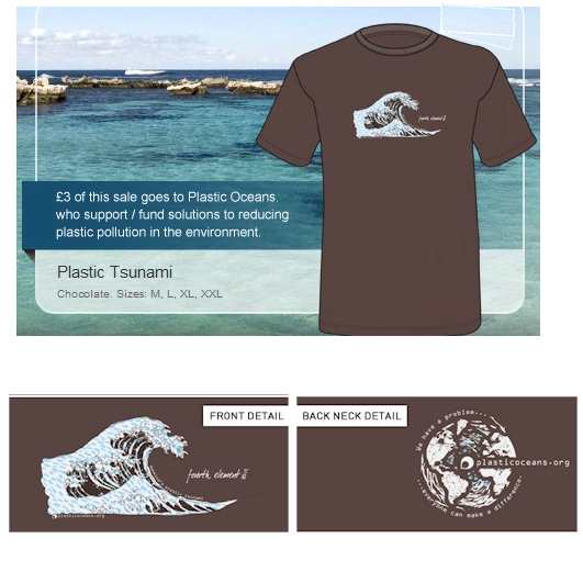 Fourth Element Plastic Tsunami Mens T-Shirt Chocolate