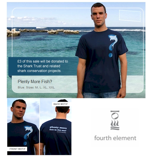 Fourth Element Mens Plenty More Fish T-Shirt Navy