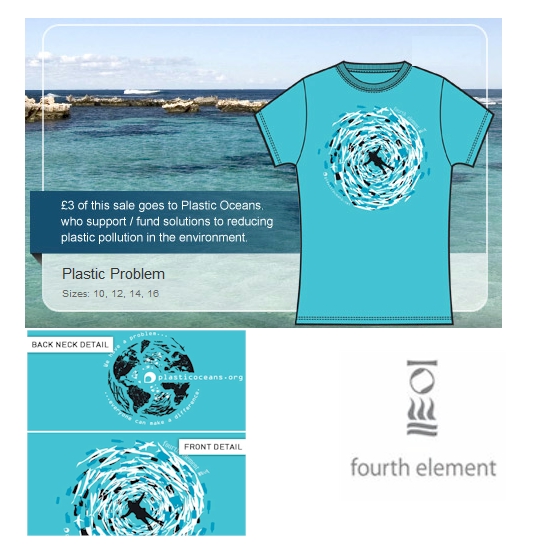 Fourth Element Plastic Problem Womens T-shirt Aqua