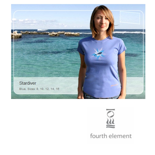 Fourth Element Womens Star Diver T-Shirt Blue