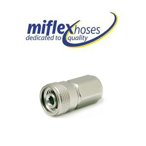 Miflex 9/16" Female to 3/8" - 24 Female LP Adaptor with a swivel